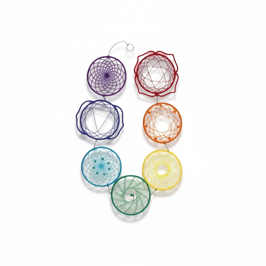 Dreamcatcher Rainbow Chakra 7 Rings