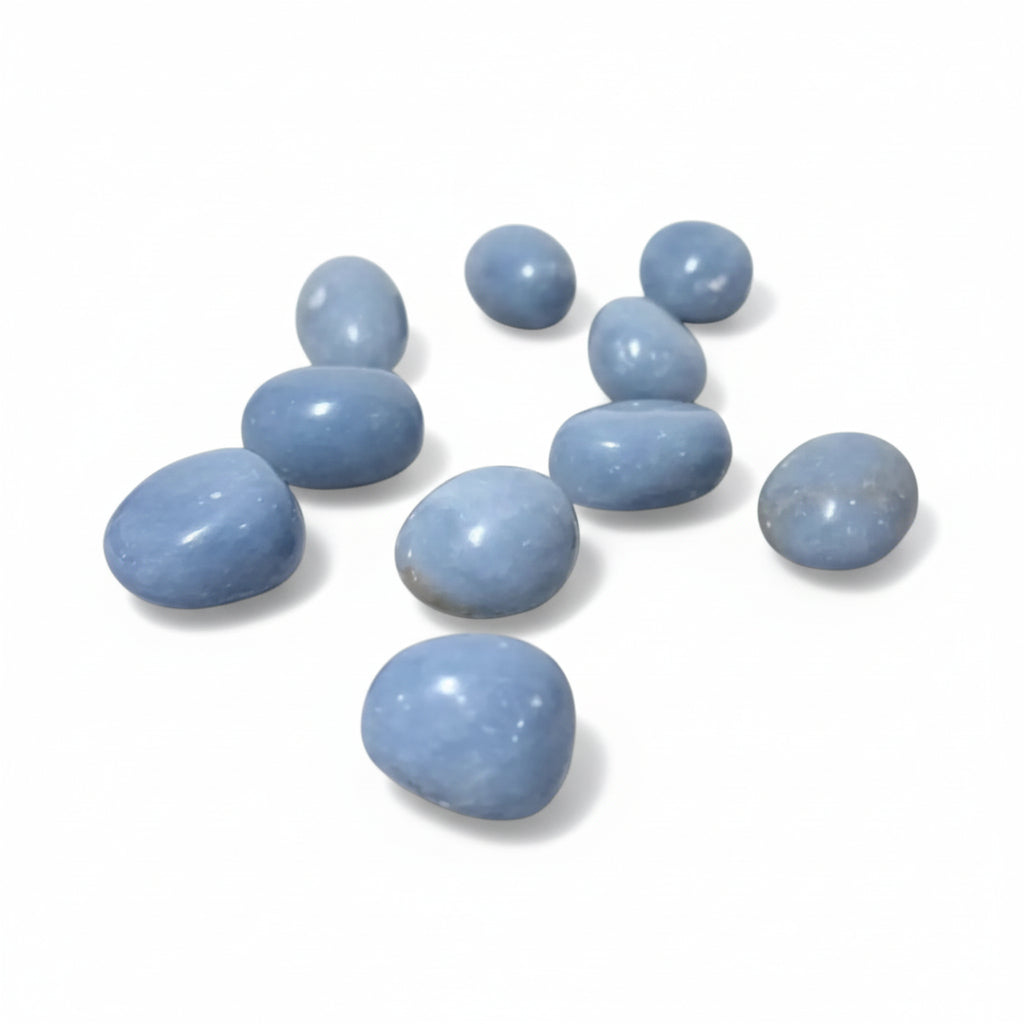 Angelite Crystal Tumble ~ Angel Connection & Peaceful Communication