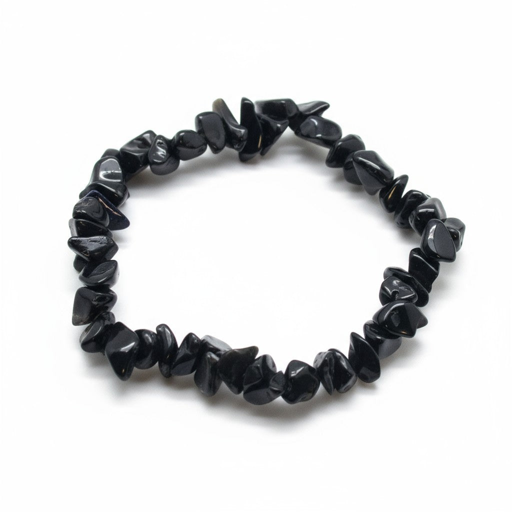 Black Obsidian Chip Bracelet