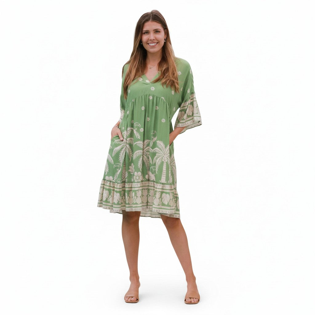 Beatrix Green Mini Dress