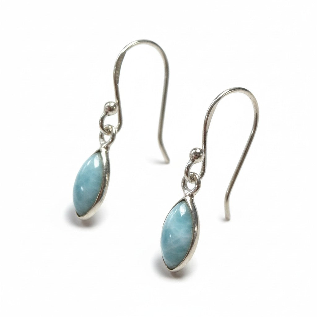 Larimar Silver Earrings