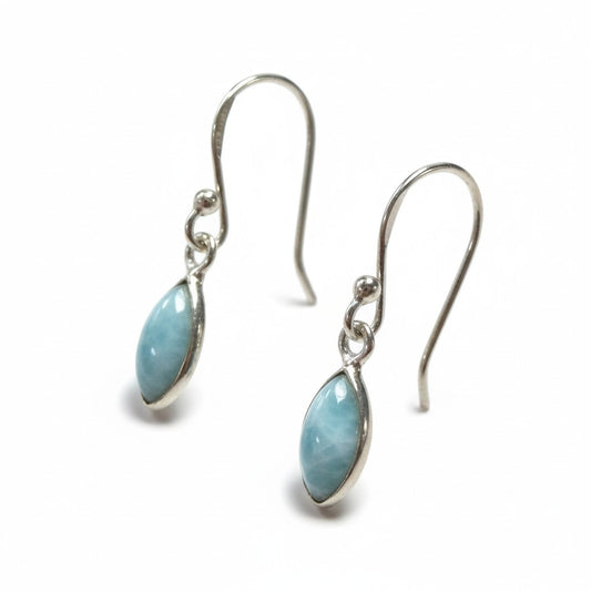 Larimar Silver Earrings