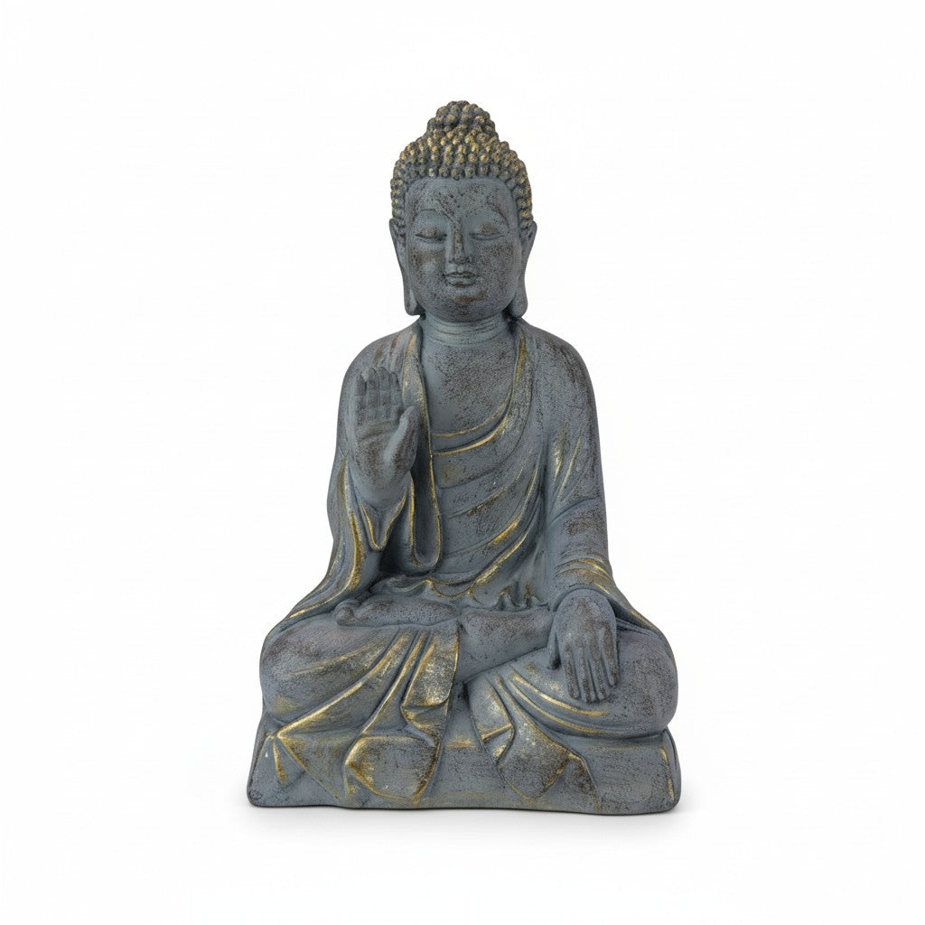 5cm Rulai Garden Buddha with Gold Brush Finish