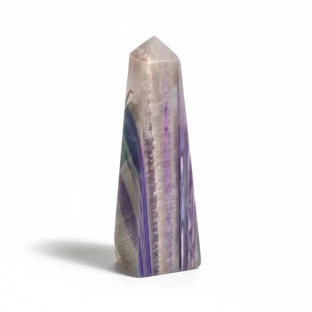 Purple Agate Obelisk 001 crystal tower