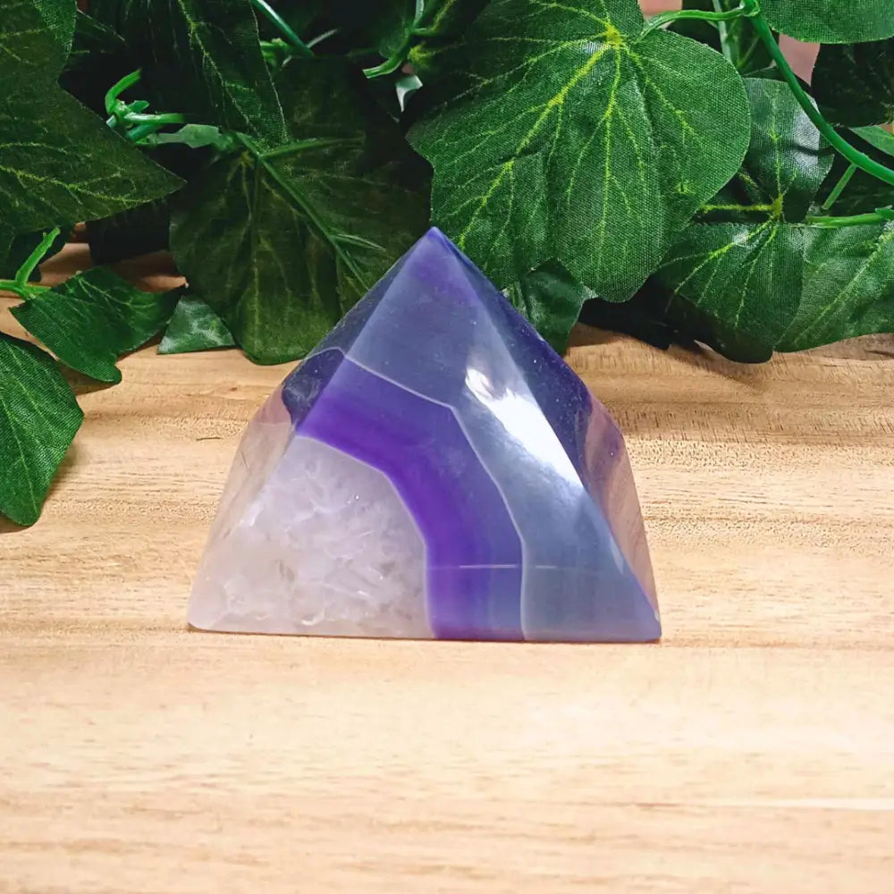 Purple Agate Pyramid 001 crystal pyramid