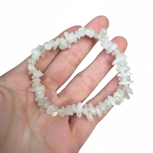 Rainbow Moonstone Chip Bracelet Bracelets