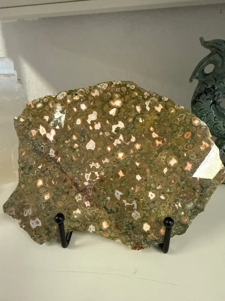 Rainforest Jasper Slice boho decor