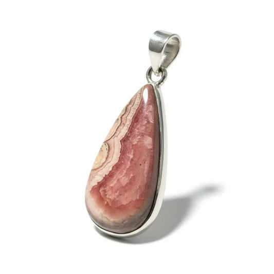 Rhodochrosite Teardrop Silver Pendant PENDANT