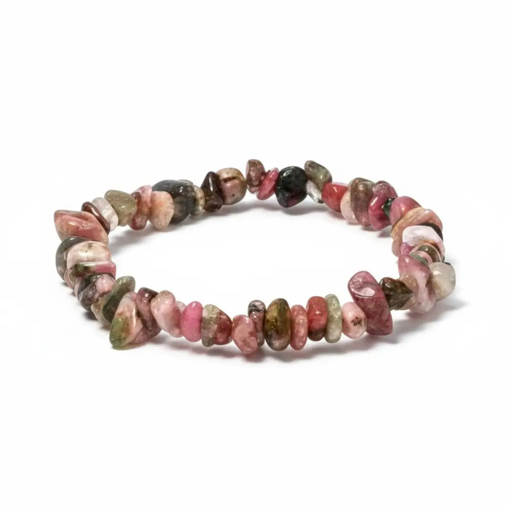 Rhodonite Crystal Chip Bracelet Bracelets