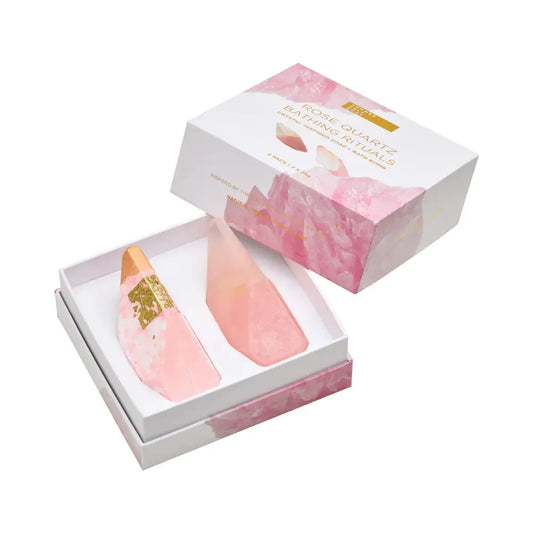 Rose Quartz Bathing Rituals 2 Pack ~ Bath Bomb & Crystal Soap Bath & Body