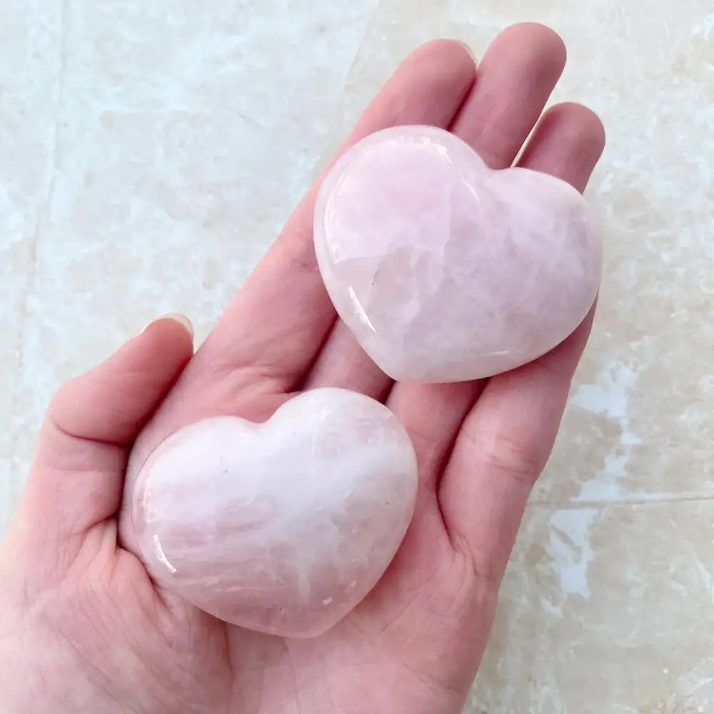 Rose Quartz Crystal Hearts Medium Crystal Heart