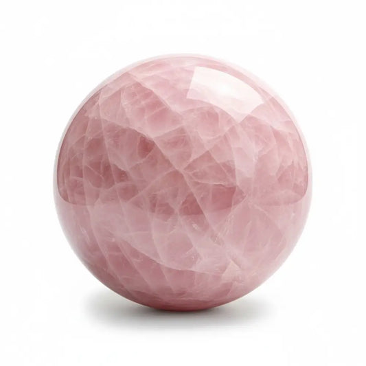 Rose Quartz Crystal Sphere with Stand - Large Crystal sphere