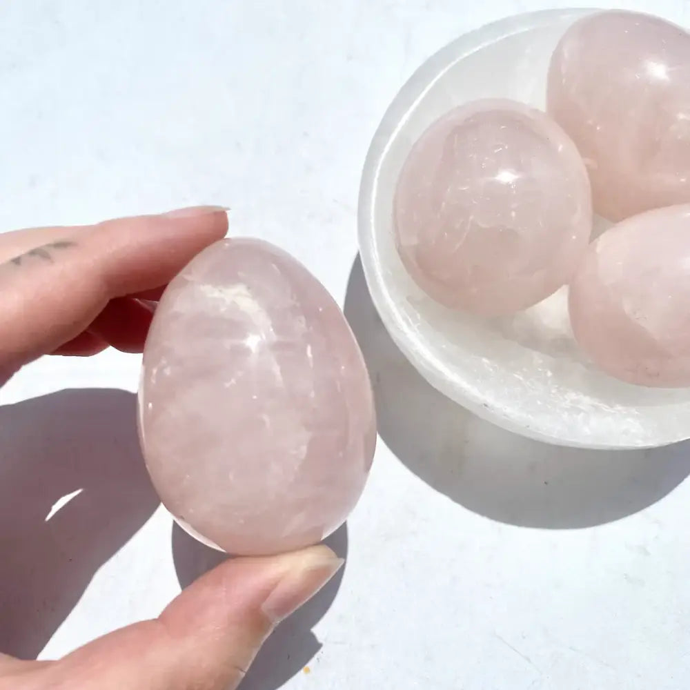 Rose Quartz Eggs crystal egg