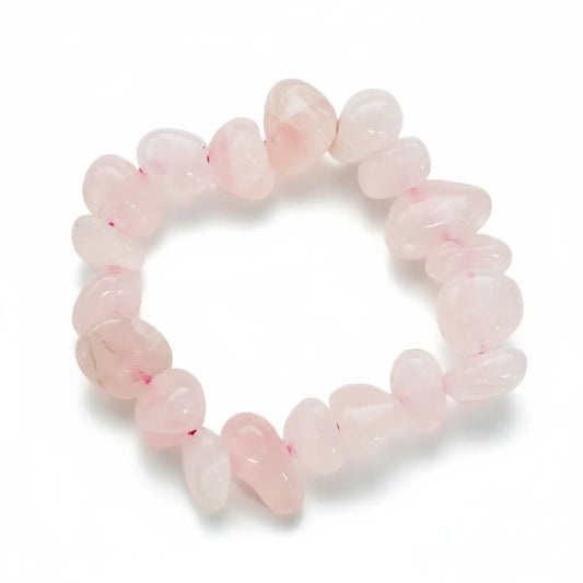Rose Quartz Nugget Crystal Bracelet Bracelets