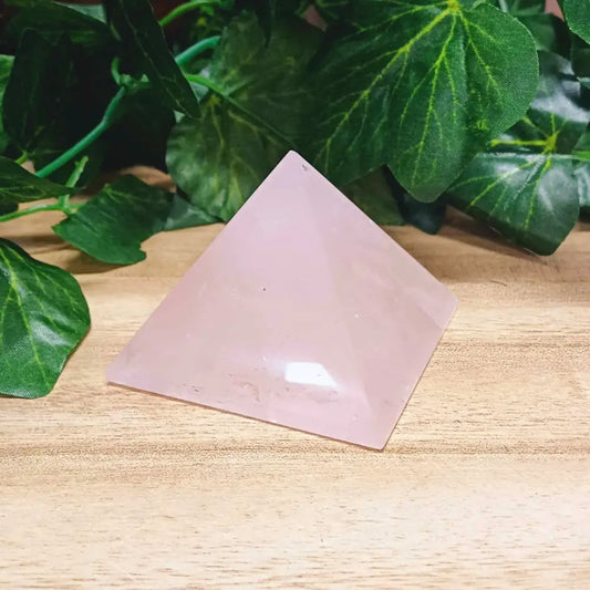 Rose Quartz Pyramid 002 crystal pyramid