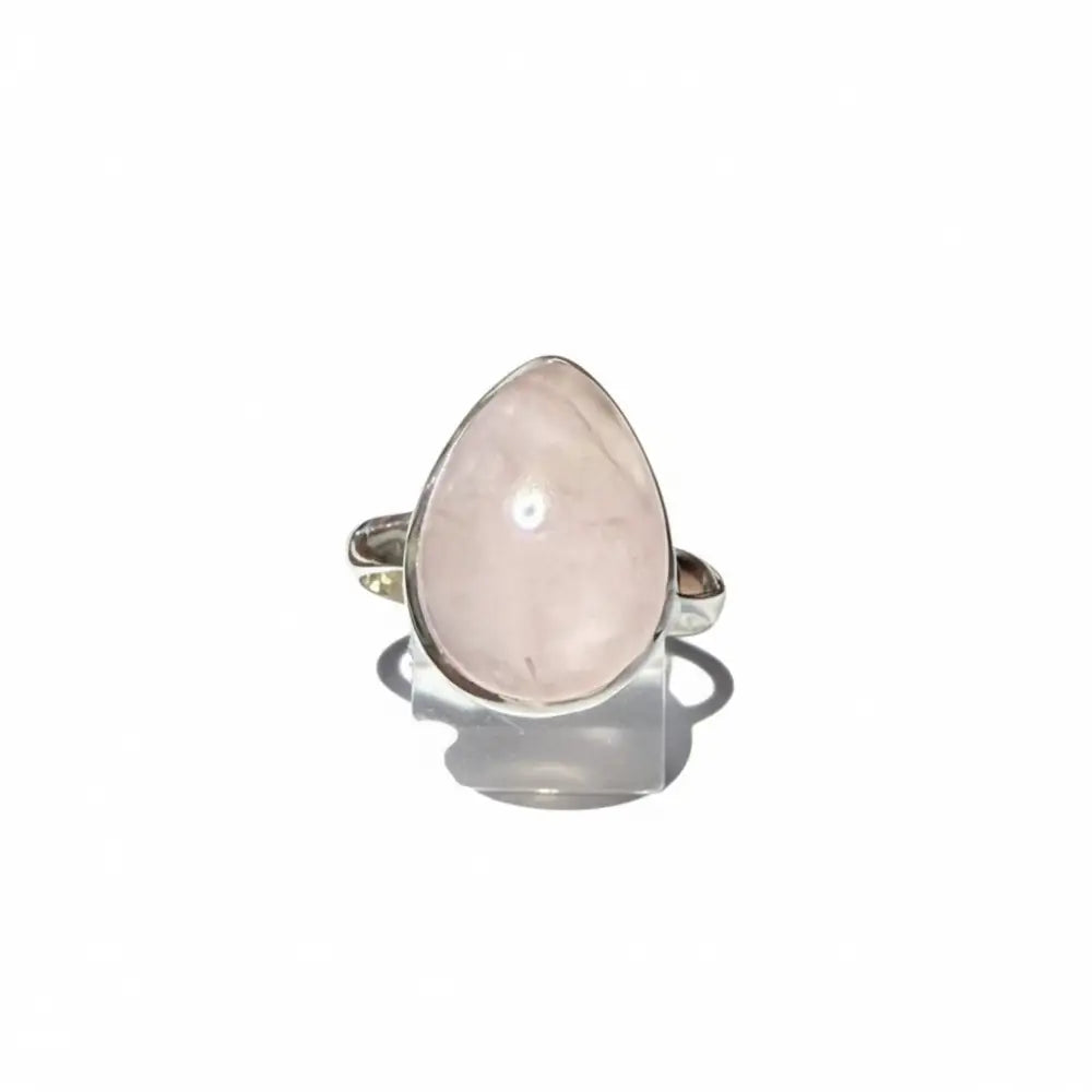 Rose Quartz Ring Adjustable in Silver Rings