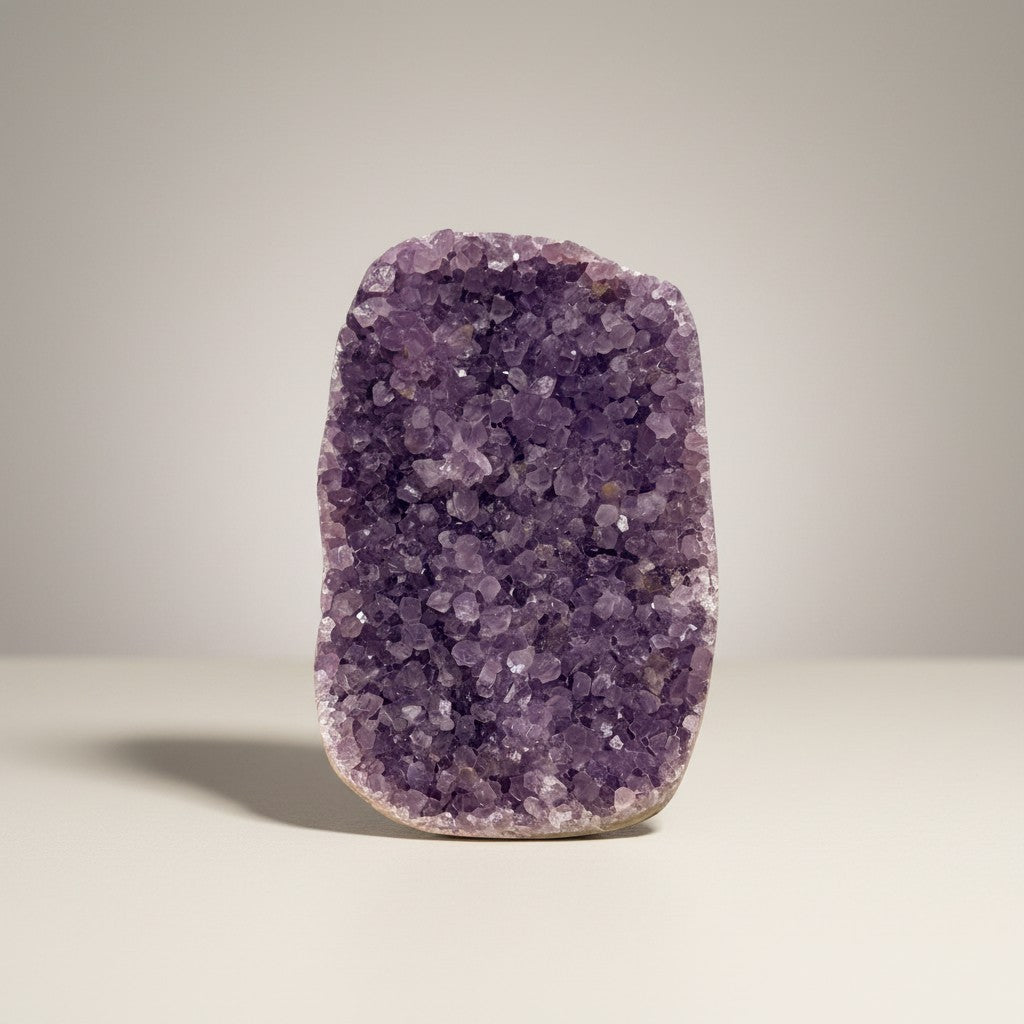 Amethyst Geode Base Cut Polished Edge 023
