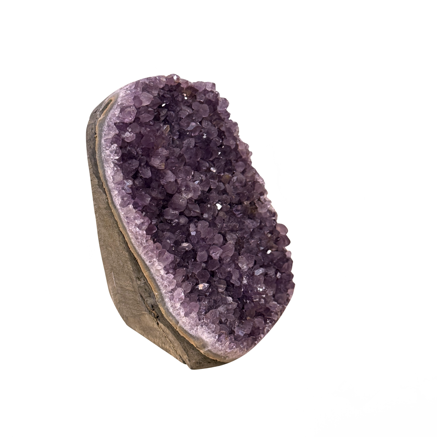Amethyst Geode Base Cut Polished Edge 023