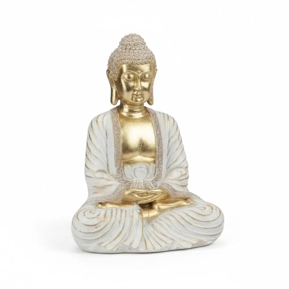Rulai Buddha with Gold & White Swirl Buddha