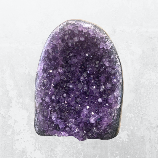 Amethyst Geode Base Cut Polished Edge 012