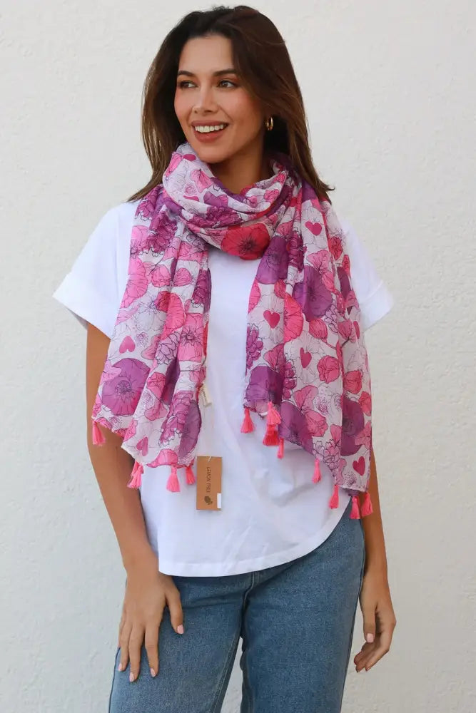 Scarf - Seasonal Bohemian - Pinks scarf