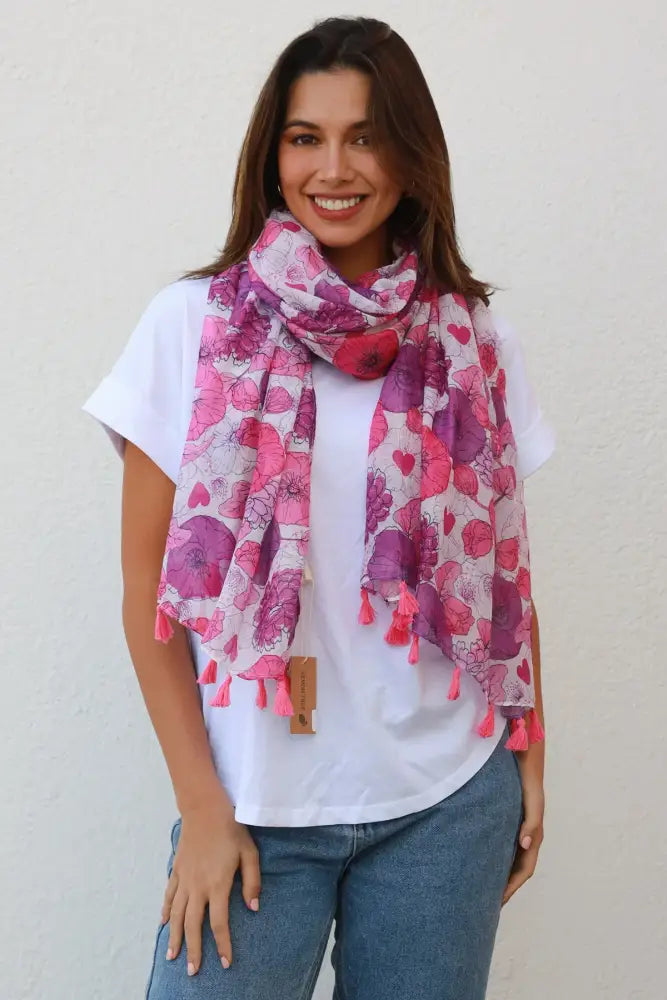 Scarf - Seasonal Bohemian - Pinks scarf