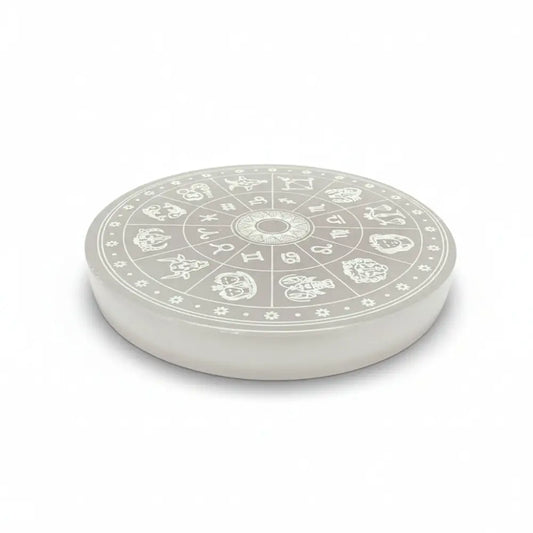 Selenite Astrology Charging Plates zodiac charging plate