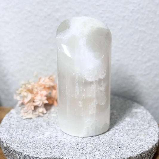 Selenite Lipstick Lamps - 35cm