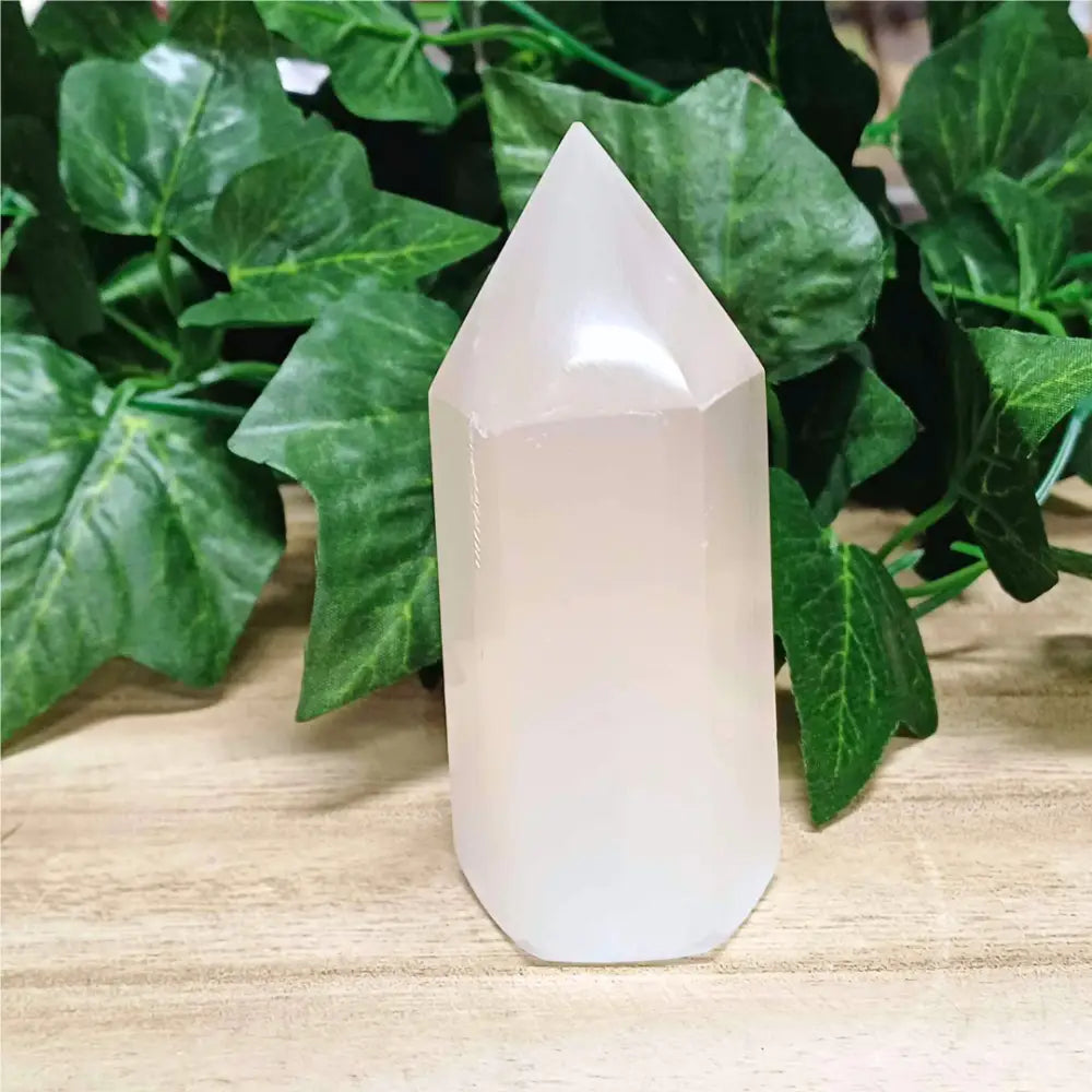 Selenite Polished Point 002 crystal point