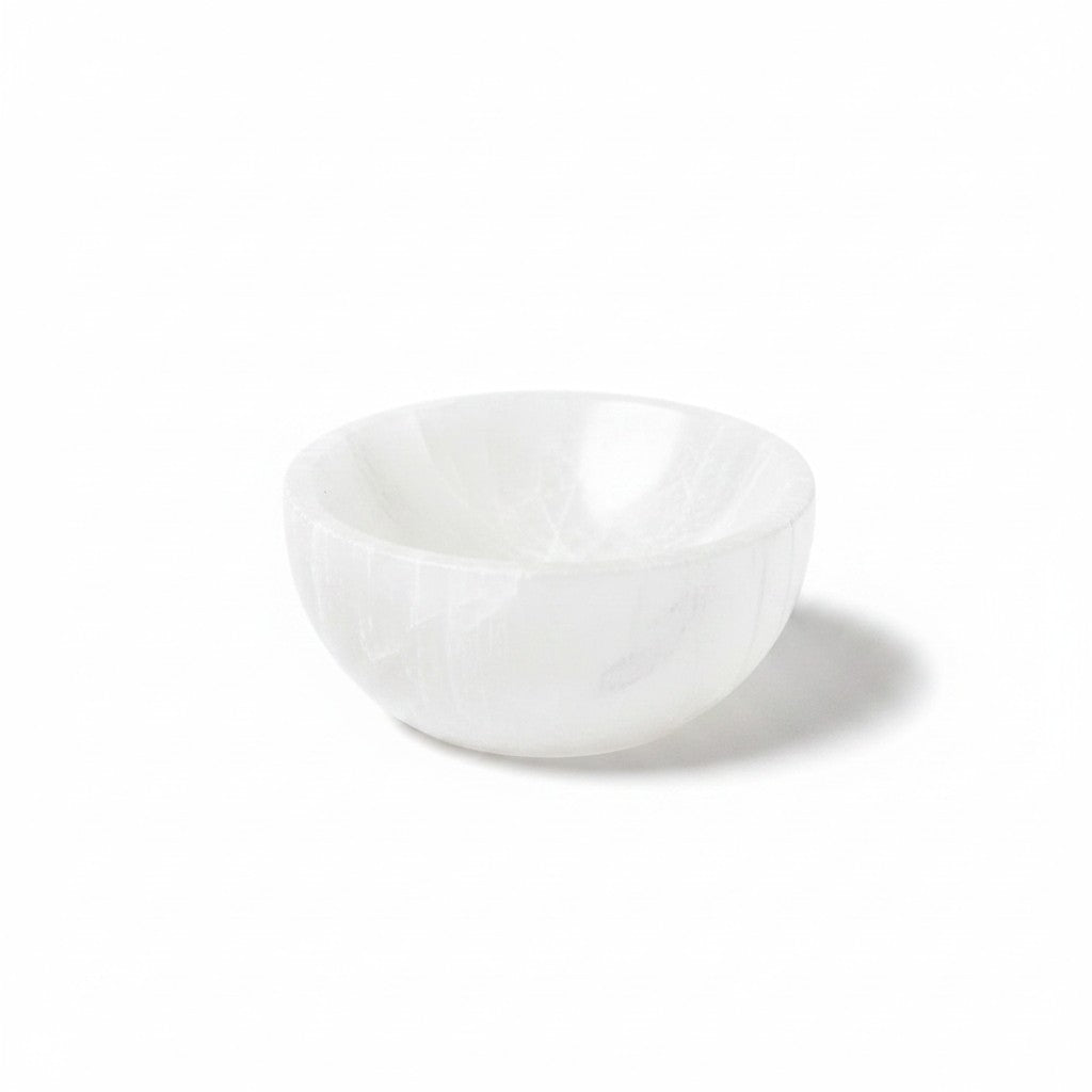 Selenite Round Bowl 8cm