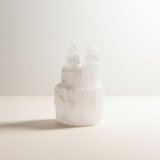 Selenite Twin Tower - 10cm