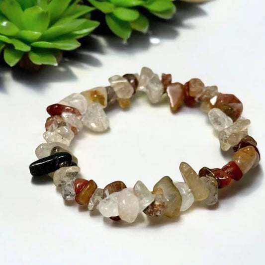 Natural Agate Crystal Chip Bracelets