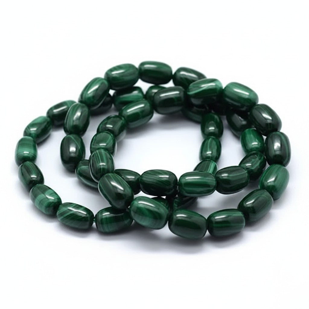 Malachite Tumble Bead Bracelets