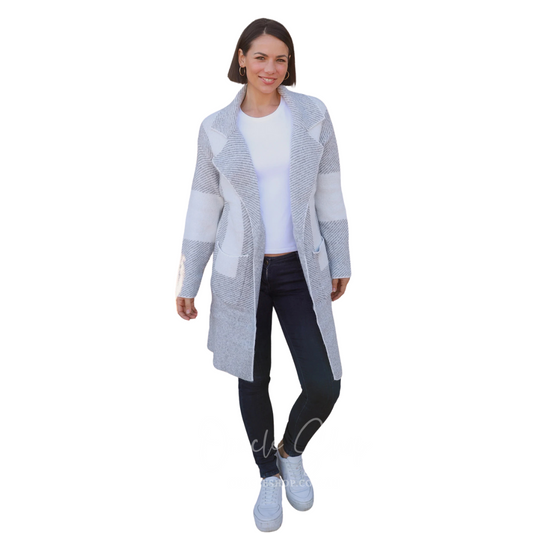 Silver Knit Cardigan ~ Talia