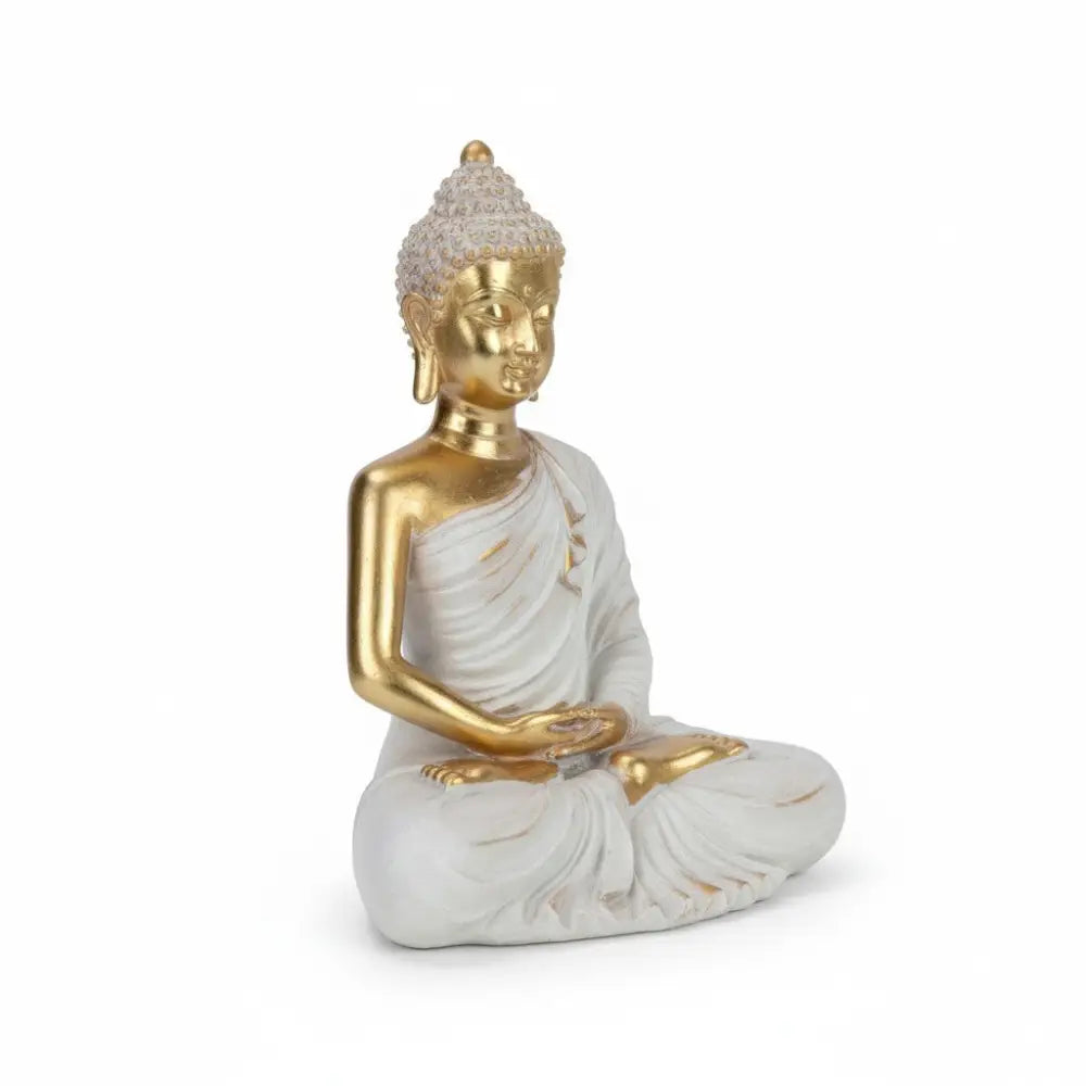 Sitting Buddha White Gold Buddha