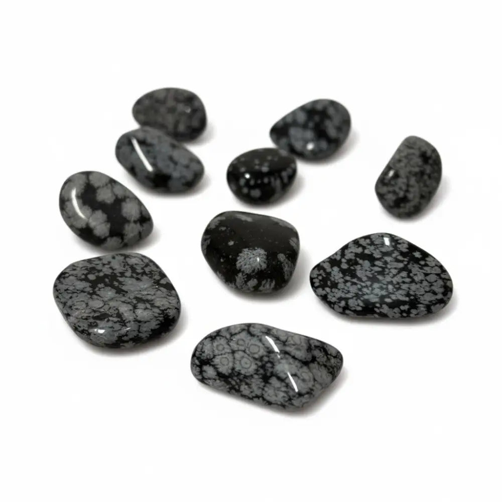 Snowflake Obsidian Crystal Tumble ~ Inner Peace & Grounding Crystal tumble