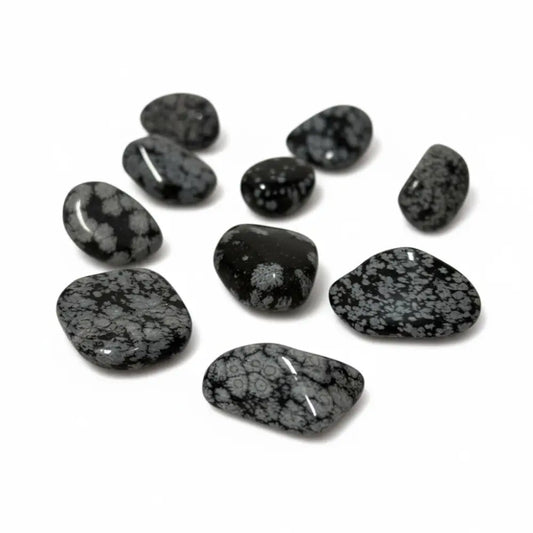Snowflake Obsidian Crystal Tumble ~ Inner Peace & Grounding Crystal tumble