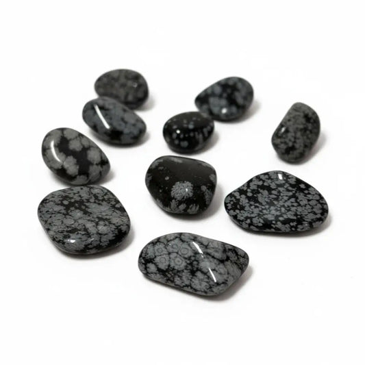 Snowflake Obsidian Crystal Tumble ~ Inner Peace & Grounding Crystal tumble