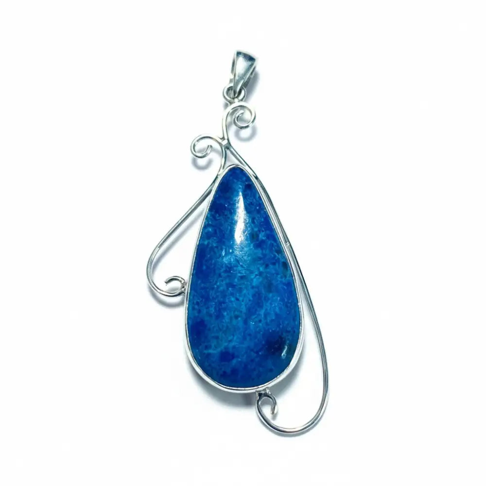 Sodalite Aztec Pendant Silver Pendant