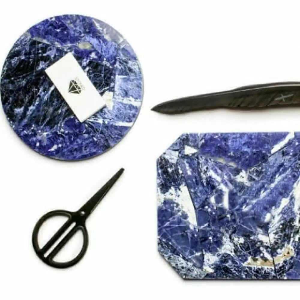 Sodalite Crystal Crush Platter CHARGING PLATE