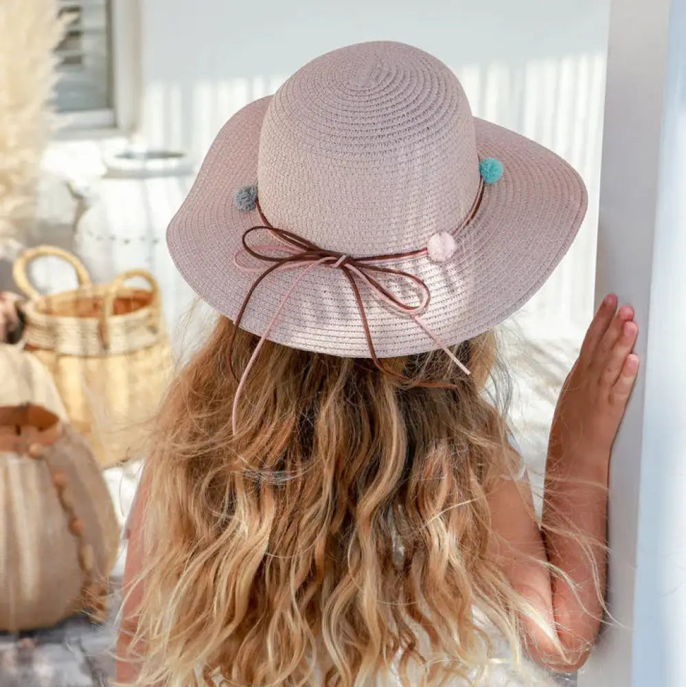 Straw Hat for Kids Blush hat