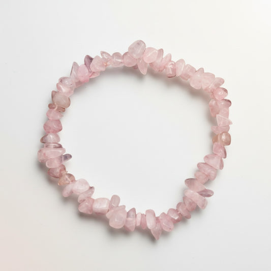 Strawberry Quartz Crystal Chip Bracelet