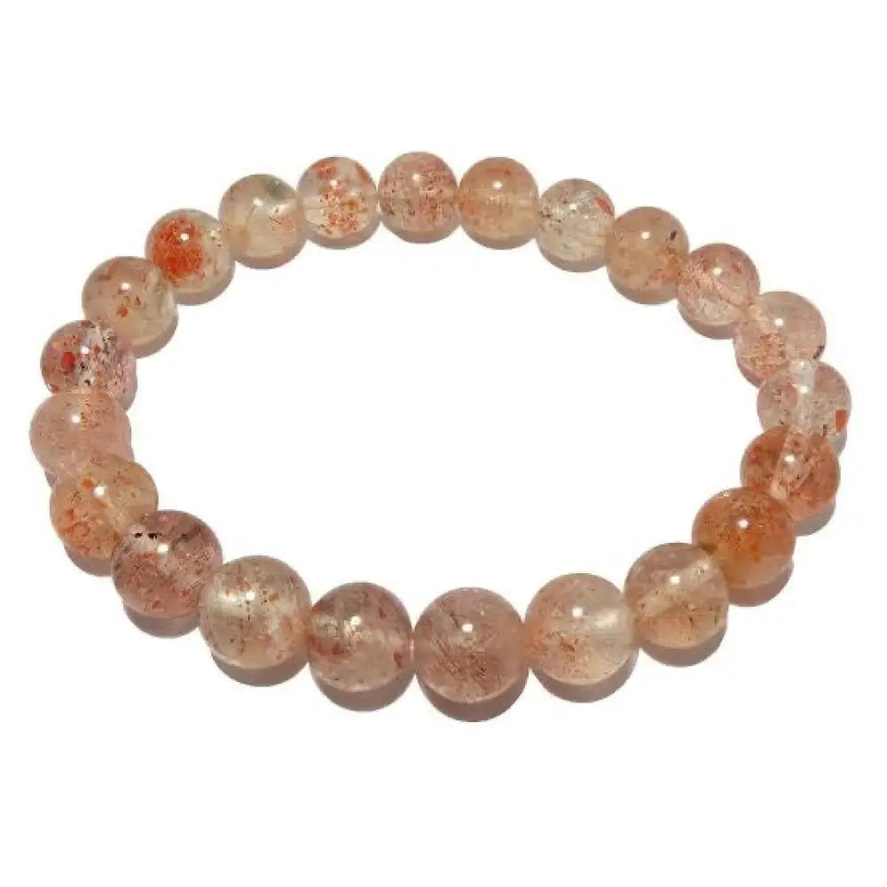 Sunstone Crystal Bead Bracelet 8mm Bracelets