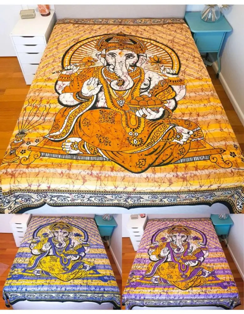 Tapestry - Ganesh Bedspread/Wall Hanging tapestry