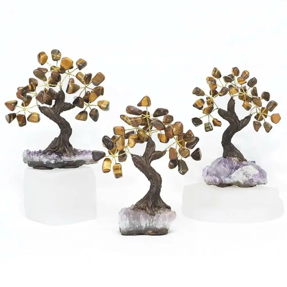 TIGER EYE Bonsai Tree 20 Crystal Tree