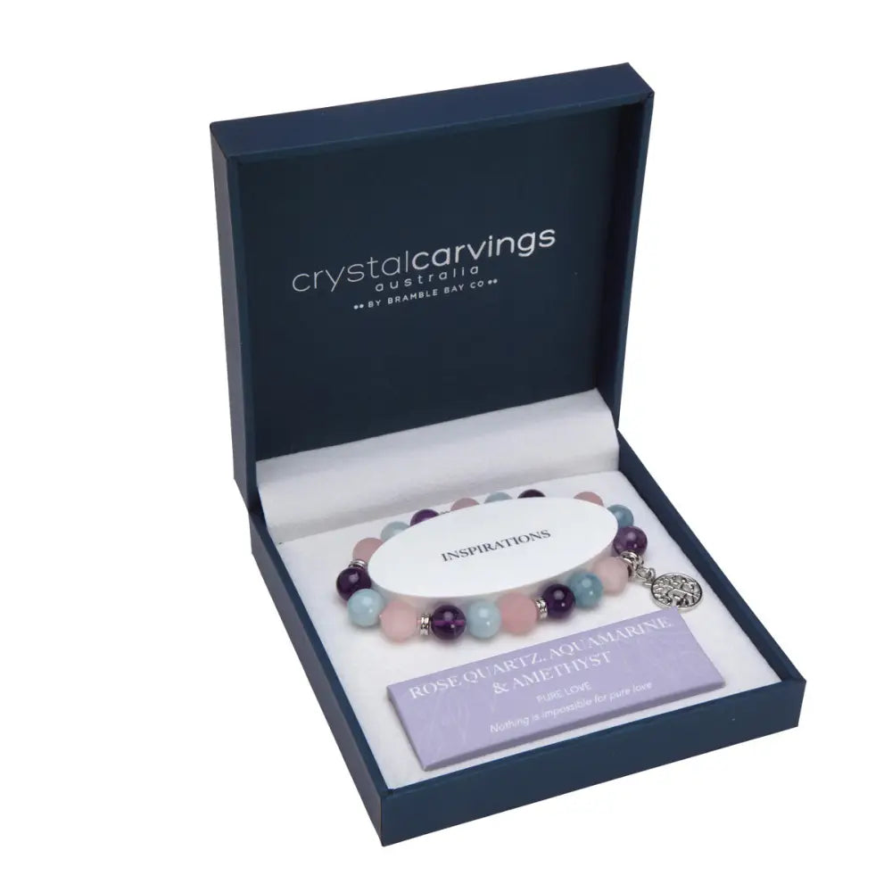 TOL Aquamarine Amethyst Rose Quartz Bracelet Bracelets