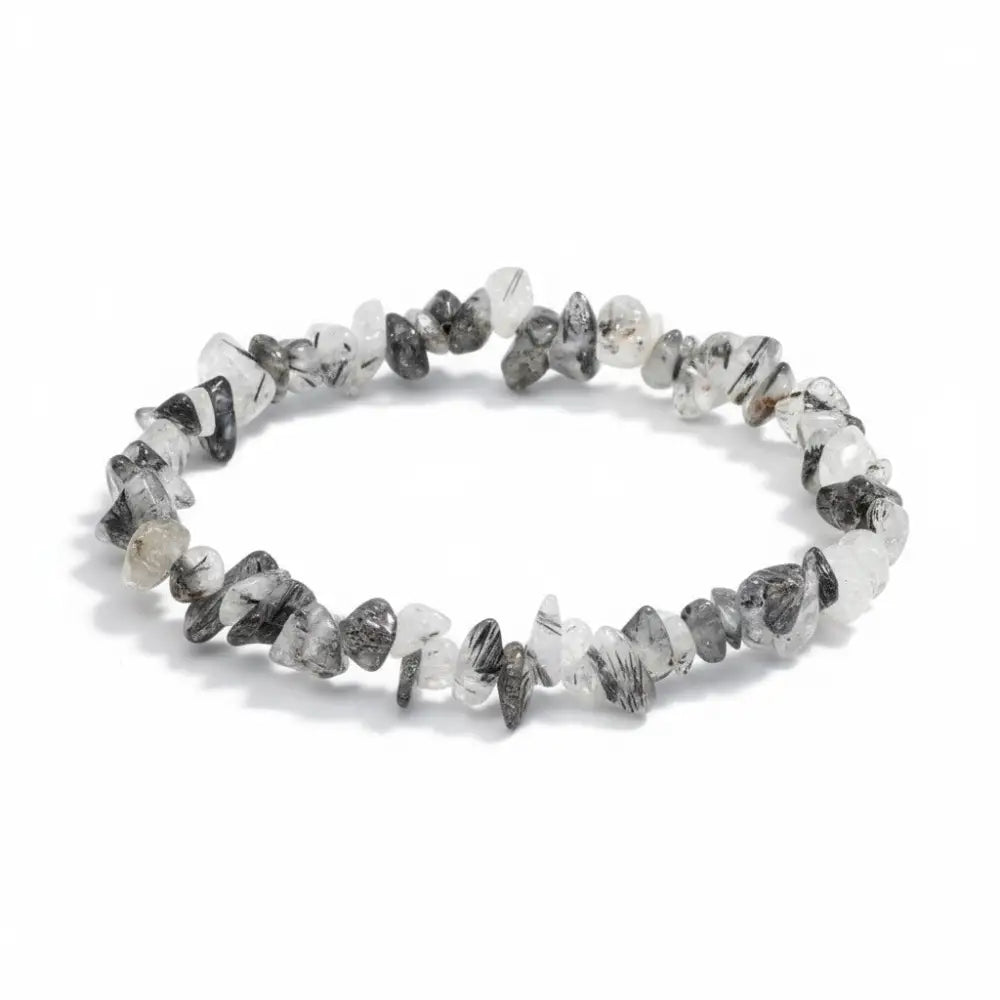 Tourmaline in Quartz chip bracelet Bracelets