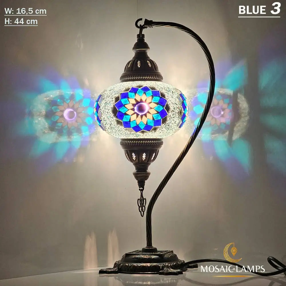 Turkish Mosaic Lamp- Gooseneck BROWN 1 Mosaic Lamp