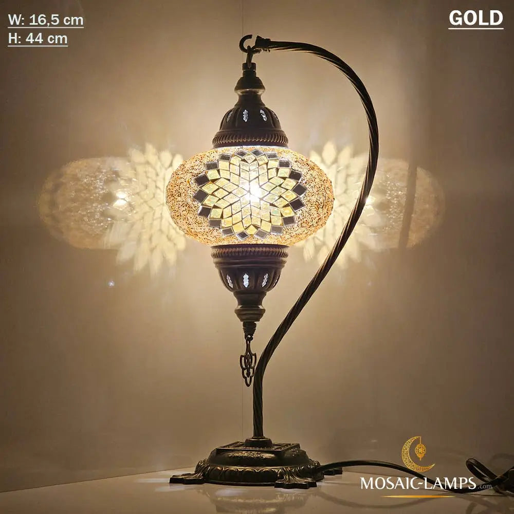 Turkish Mosaic Lamp - Gooseneck MULTICOLOR 4 Mosaic Lamp