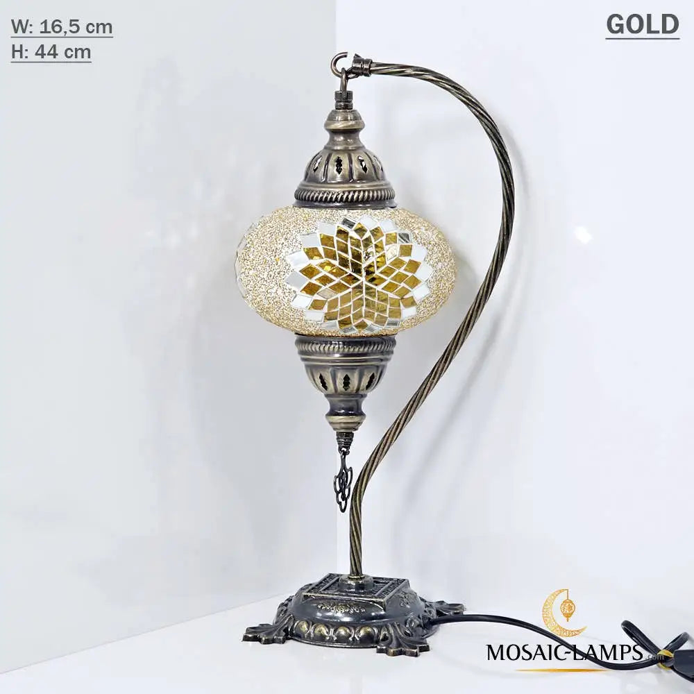 Turkish Mosaic Lamp - Gooseneck MULTICOLOR 4 Mosaic Lamp